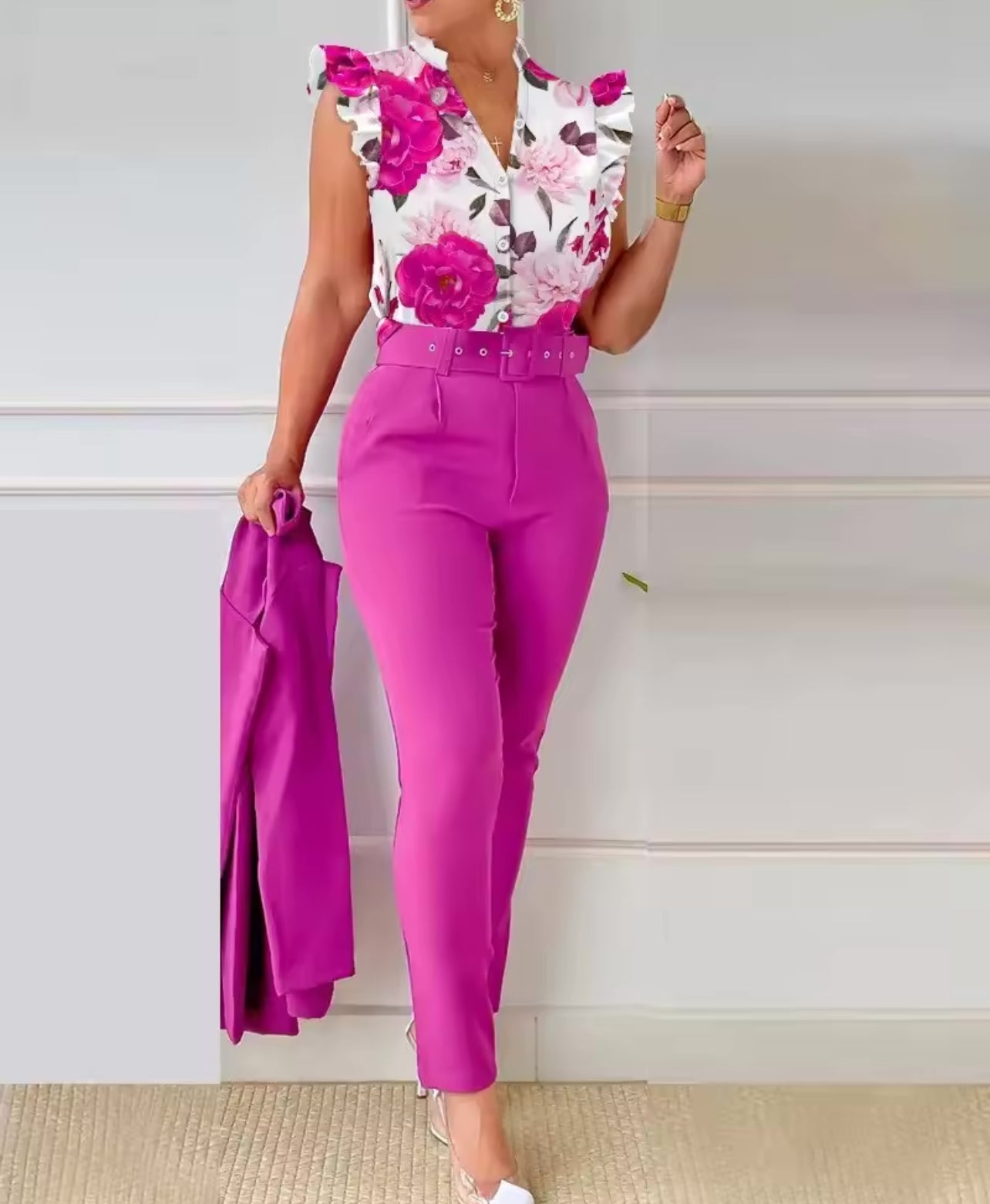 Terno magnífico (casaco, calças e camisa)