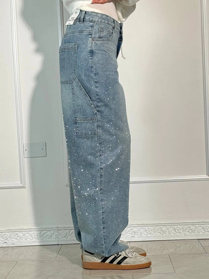 Jeans brilhantes, casuais e confortáveis