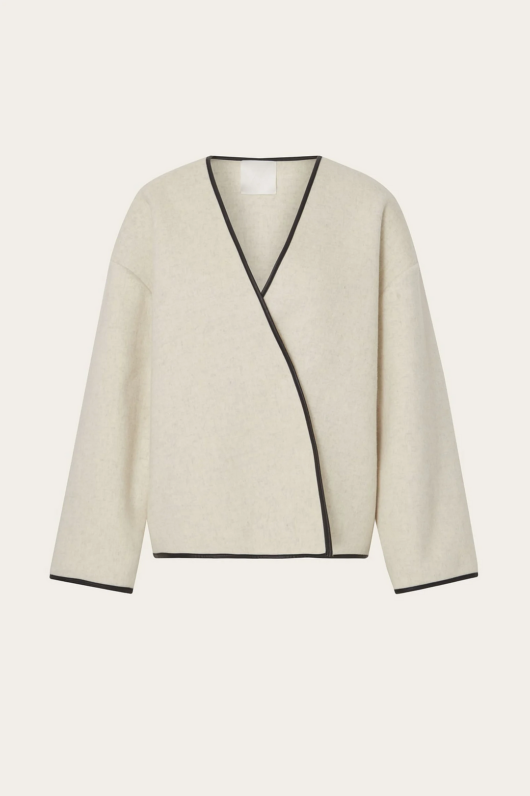 Isabella - Casaco curto de estilo minimalista francês com cachecol