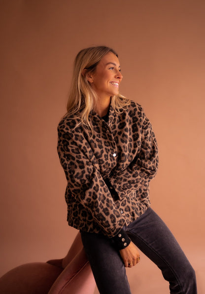 Luna | Jaqueta da moda com estampa de leopardo