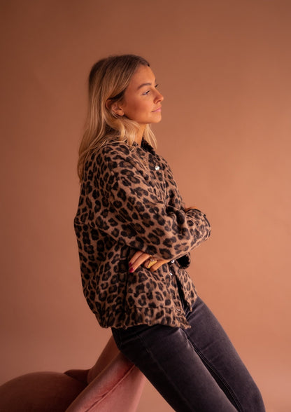 Luna | Jaqueta da moda com estampa de leopardo