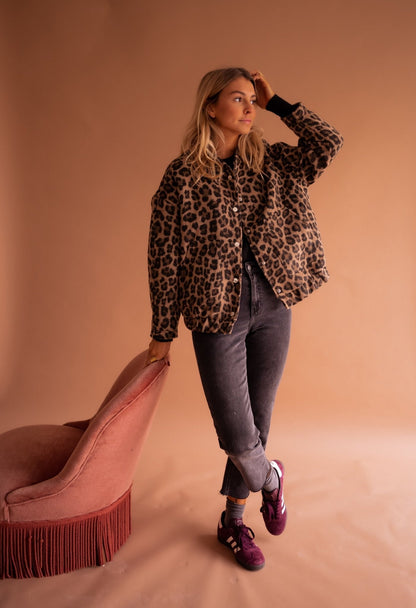 Luna | Jaqueta da moda com estampa de leopardo