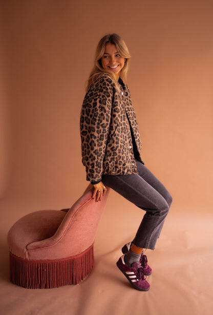 Luna | Jaqueta da moda com estampa de leopardo