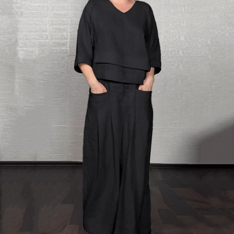 VALENTINA | Conjunto de 2 peças com caimento relaxado e estilo minimalista