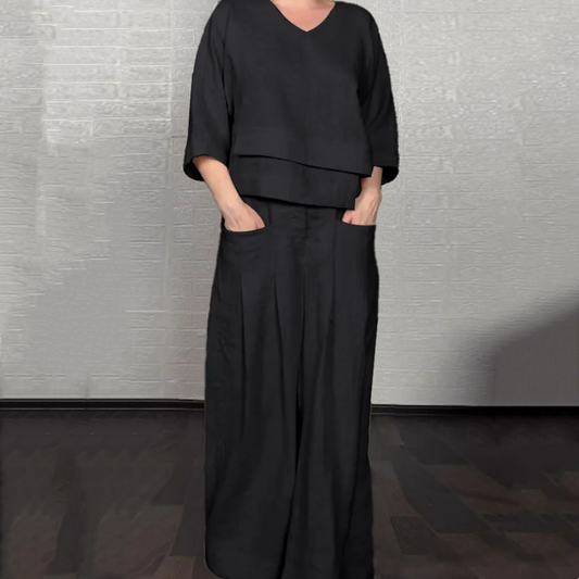 VALENTINA | Conjunto de 2 peças com caimento relaxado e estilo minimalista