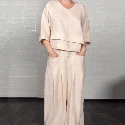 VALENTINA | Conjunto de 2 peças com caimento relaxado e estilo minimalista