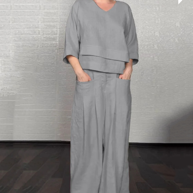 VALENTINA | Conjunto de 2 peças com caimento relaxado e estilo minimalista