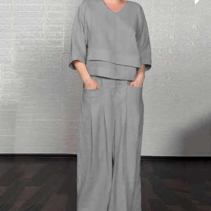 VALENTINA | Conjunto de 2 peças com caimento relaxado e estilo minimalista